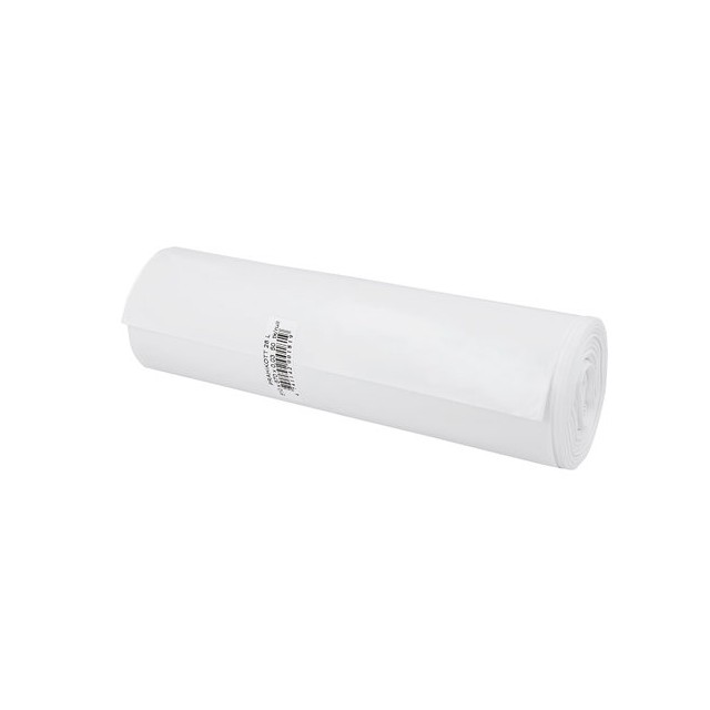 Trash bags 28 L, white, 510×570 mm/30 mic, 50 pcs/roll, 20 rolls/box