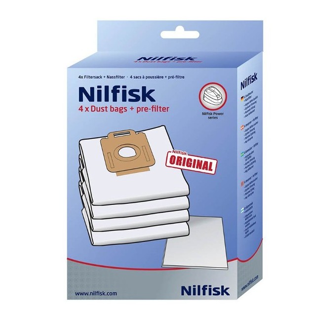 Nilfisk select dust bags, 4pcs/pck - Pesumati