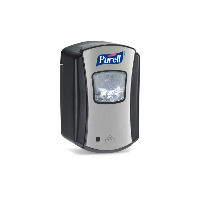 PURELL® LTX-7 touch-free dispenser, 700ml, chrome/black - Pesumati