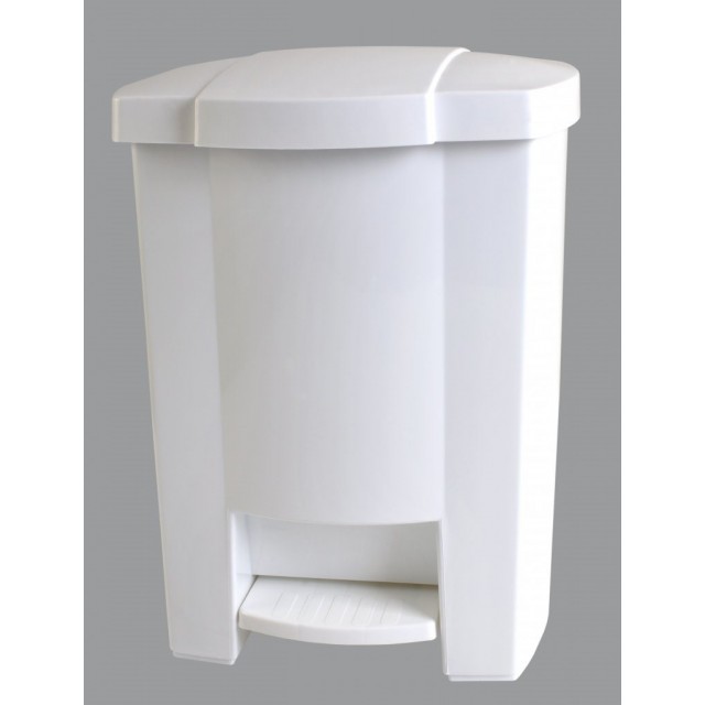 Dustbin with pedal 20 L, white, Merida