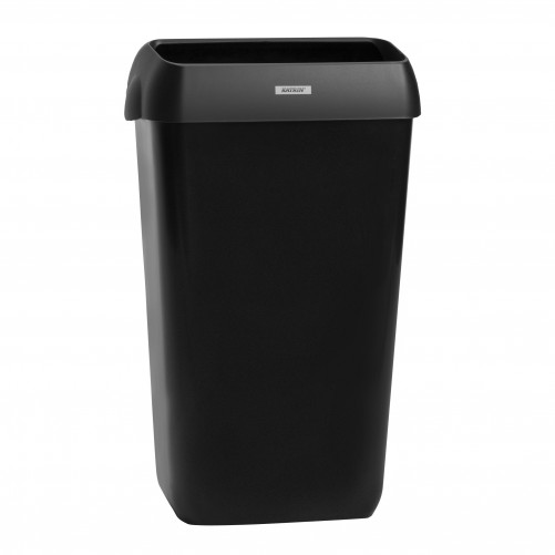 Dustbin Katrin, black, plastic, inclusive, 25 L