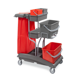 Cleaning trolley IDEATOP 21 with buckets 2×6 L + 2×22 L VDM