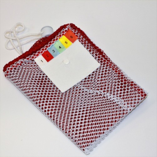 Concept mop washing bag, 50×70 cm, red and white