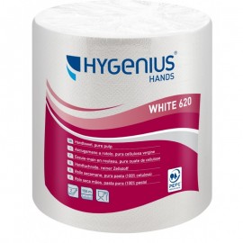 Paper towel roll Lucart Hygenius Hands No-Clog 620, 2-ply, white, 155 m (6)