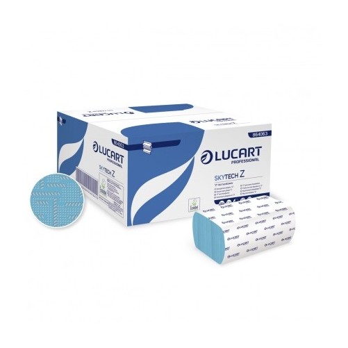 Lucart Skytech Z, blue folded paper towel - Pesumati